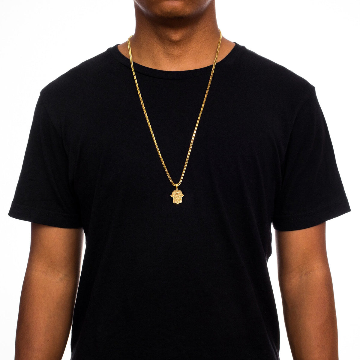 Hamsa Hand Piece Necklace - The Gold Gods