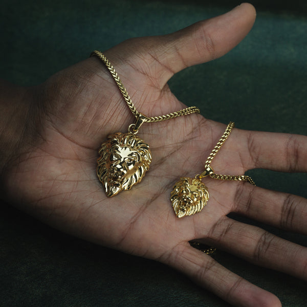 Lion Head Necklace - The Gold Gods