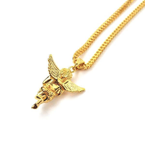 Micro Angel Piece Necklace - The Gold Gods