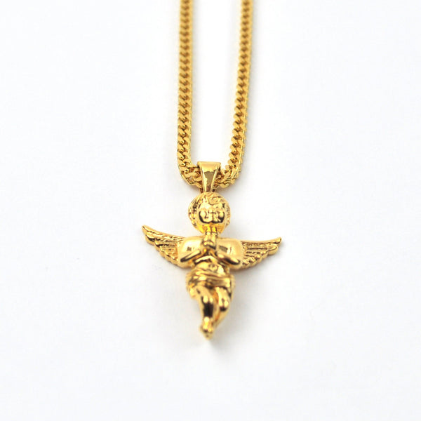 Micro Angel Piece Necklace - The Gold Gods