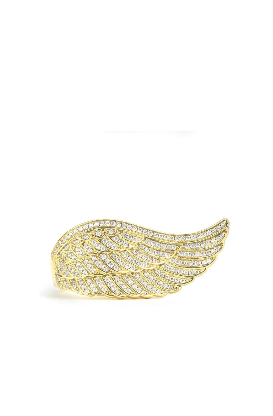 Diamond Angel Wing Ring - The Gold Goddess