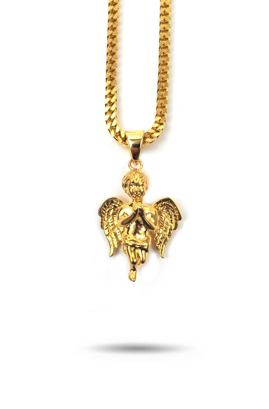 Micro Fallen Angel Piece Necklace - The Gold Gods