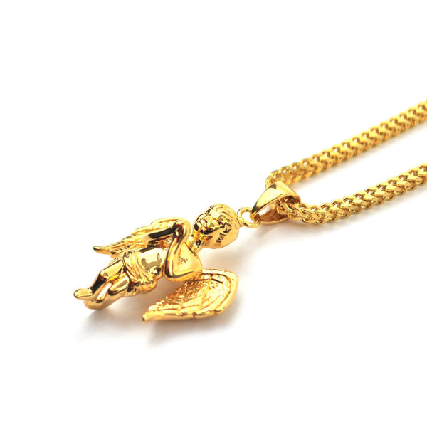Micro Fallen Angel Piece Necklace - The Gold Gods