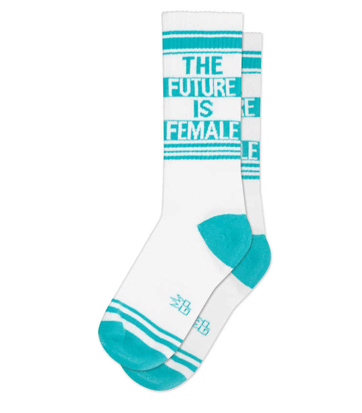 The Future Is Female gym socks by Gumball Poodle