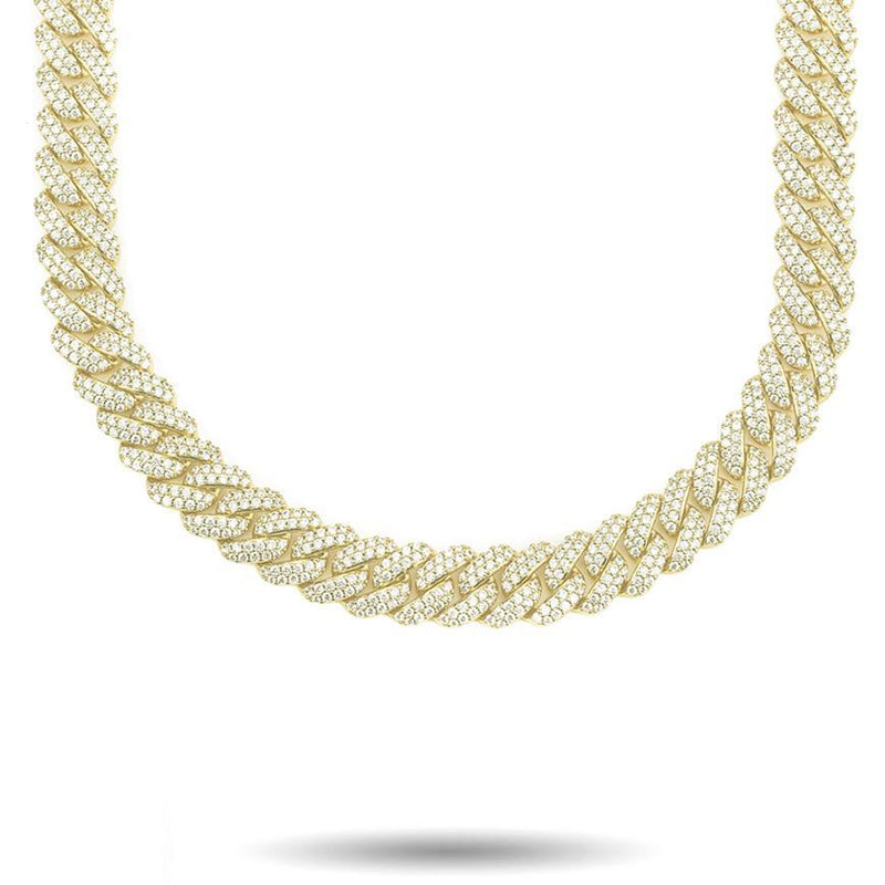 12MM Flooded Diamond Cuban Link Chain