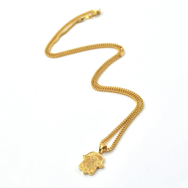 Hamsa Hand Piece Necklace - The Gold Gods