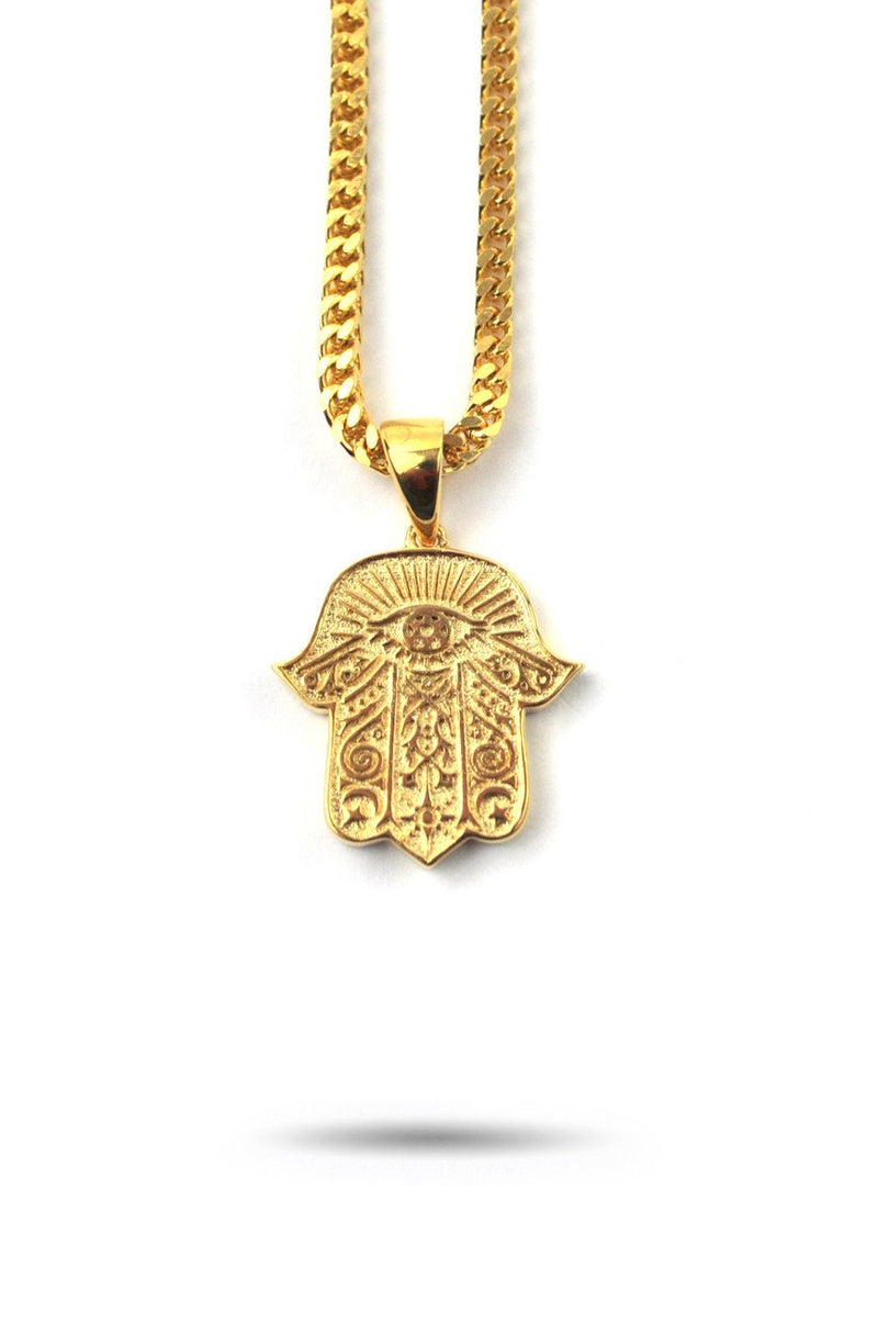 Hamsa Hand Piece Necklace - The Gold Gods