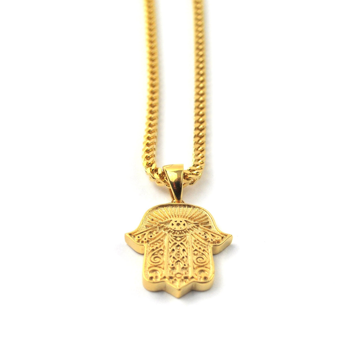 Hamsa Hand Piece Necklace - The Gold Gods