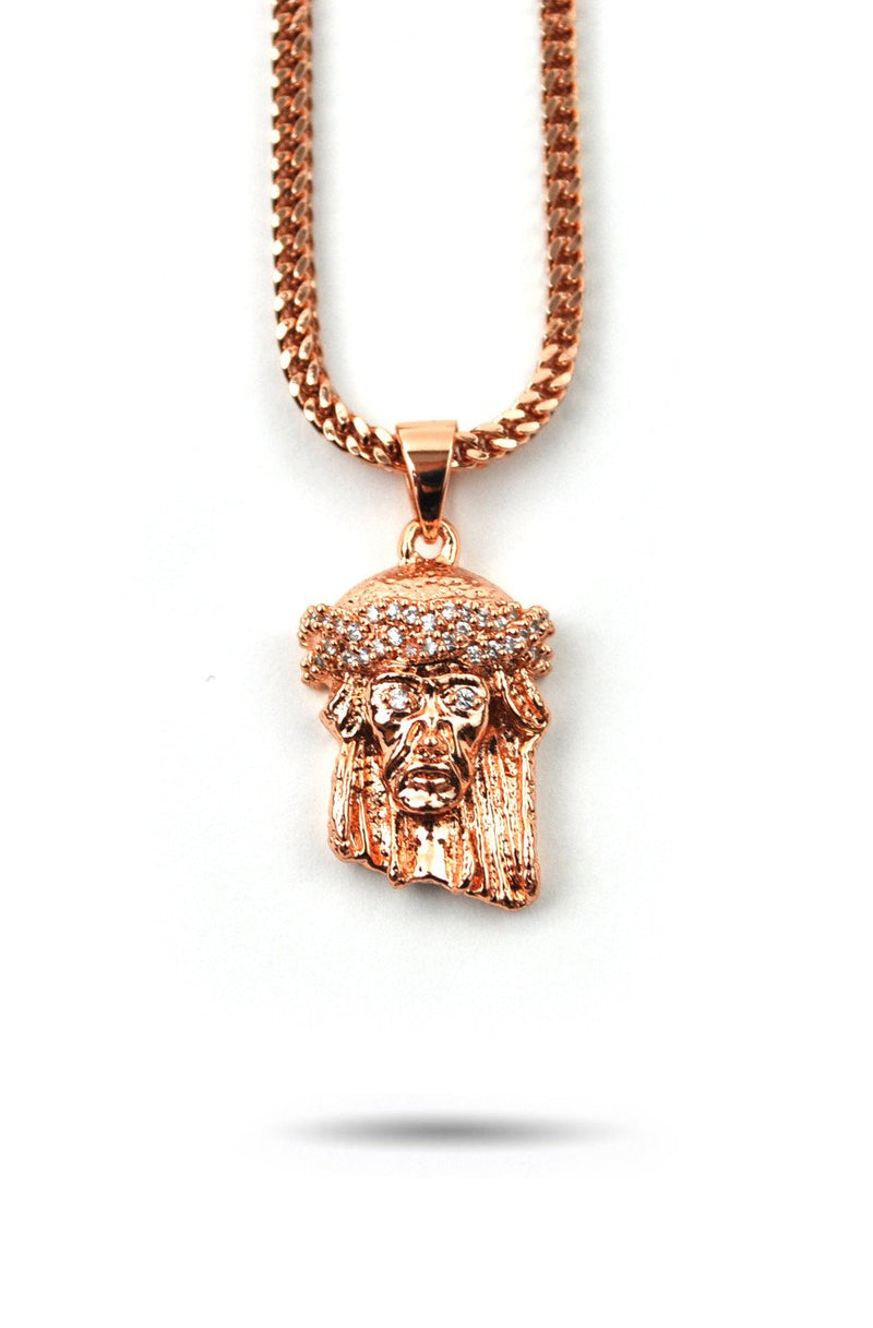 Rose Gold Jesus Piece - The Gold Gods