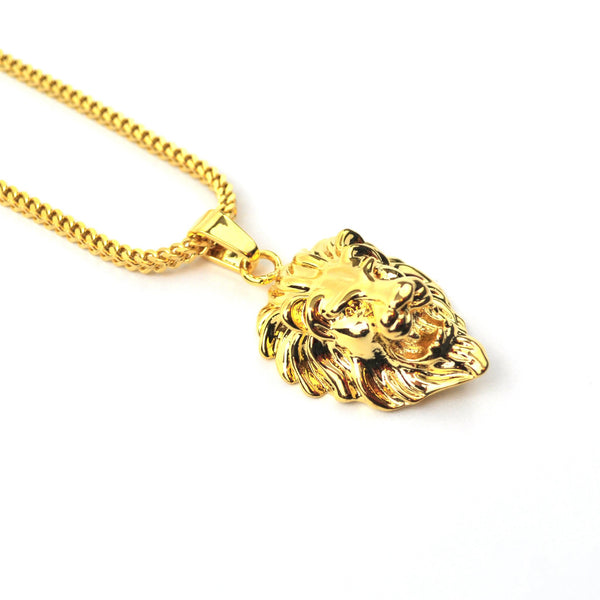 Lion Head Necklace - The Gold Gods