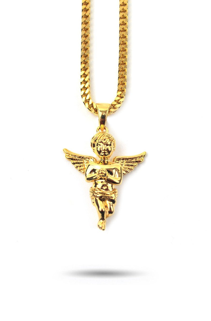 Micro Angel Piece Necklace - The Gold Gods