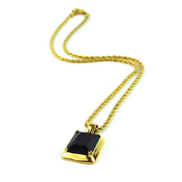 Onyx Pendant Necklace - The Gold Gods