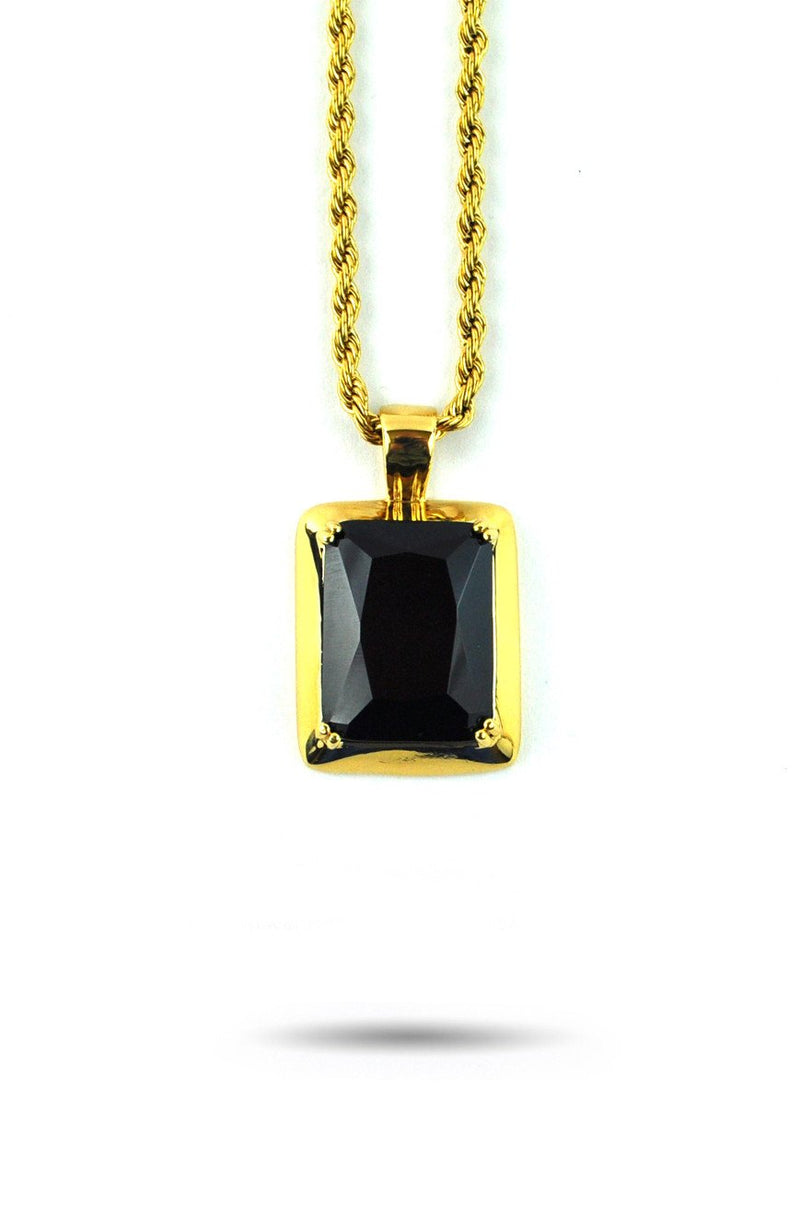 Onyx Pendant Necklace - The Gold Gods