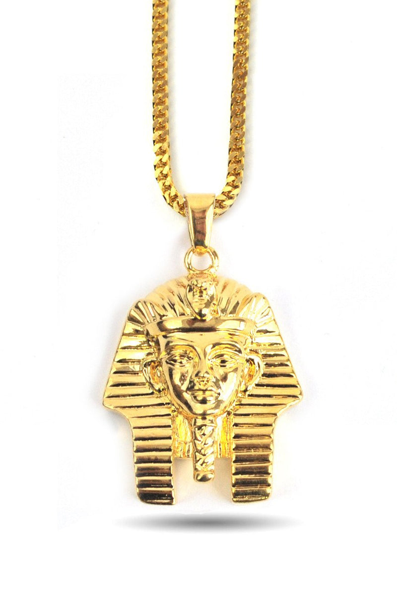 Pharaoh Head Necklace - The Gold Gods
