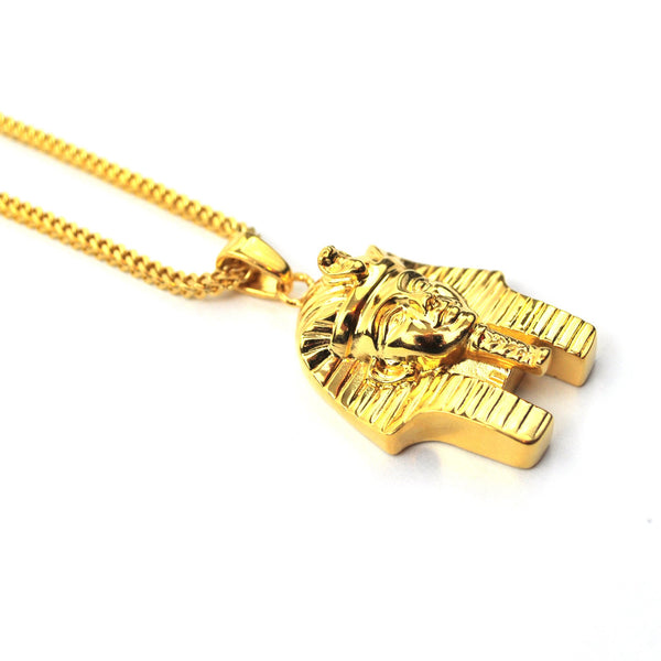Pharaoh Head Necklace - The Gold Gods