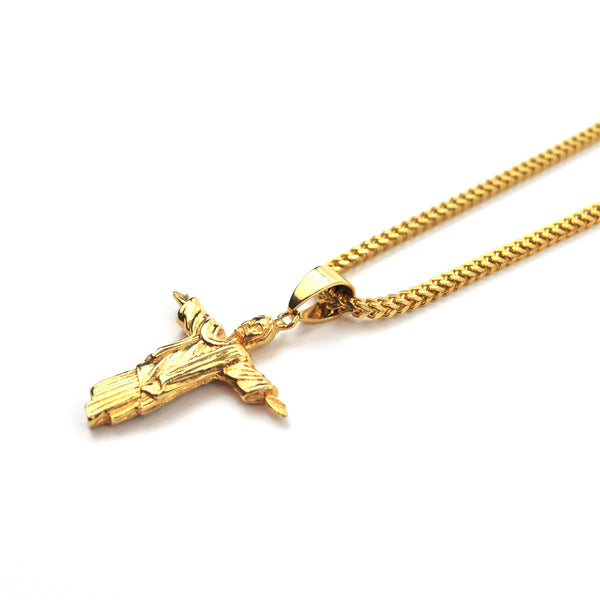 Christ The Redeemer Piece Necklace - The Gold Gods