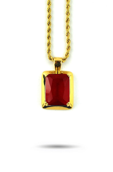 Ruby Pendant Necklace - The Gold Gods
