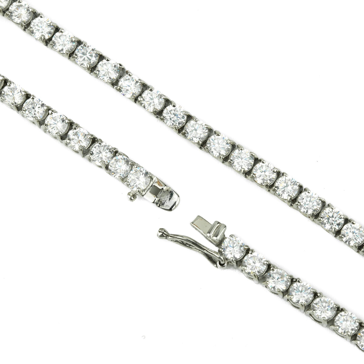 4MM Diamond Tennis Chain in White Gold - The Gold Gods