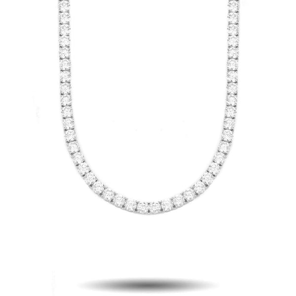 4MM Diamond Tennis Chain in White Gold - The Gold Gods