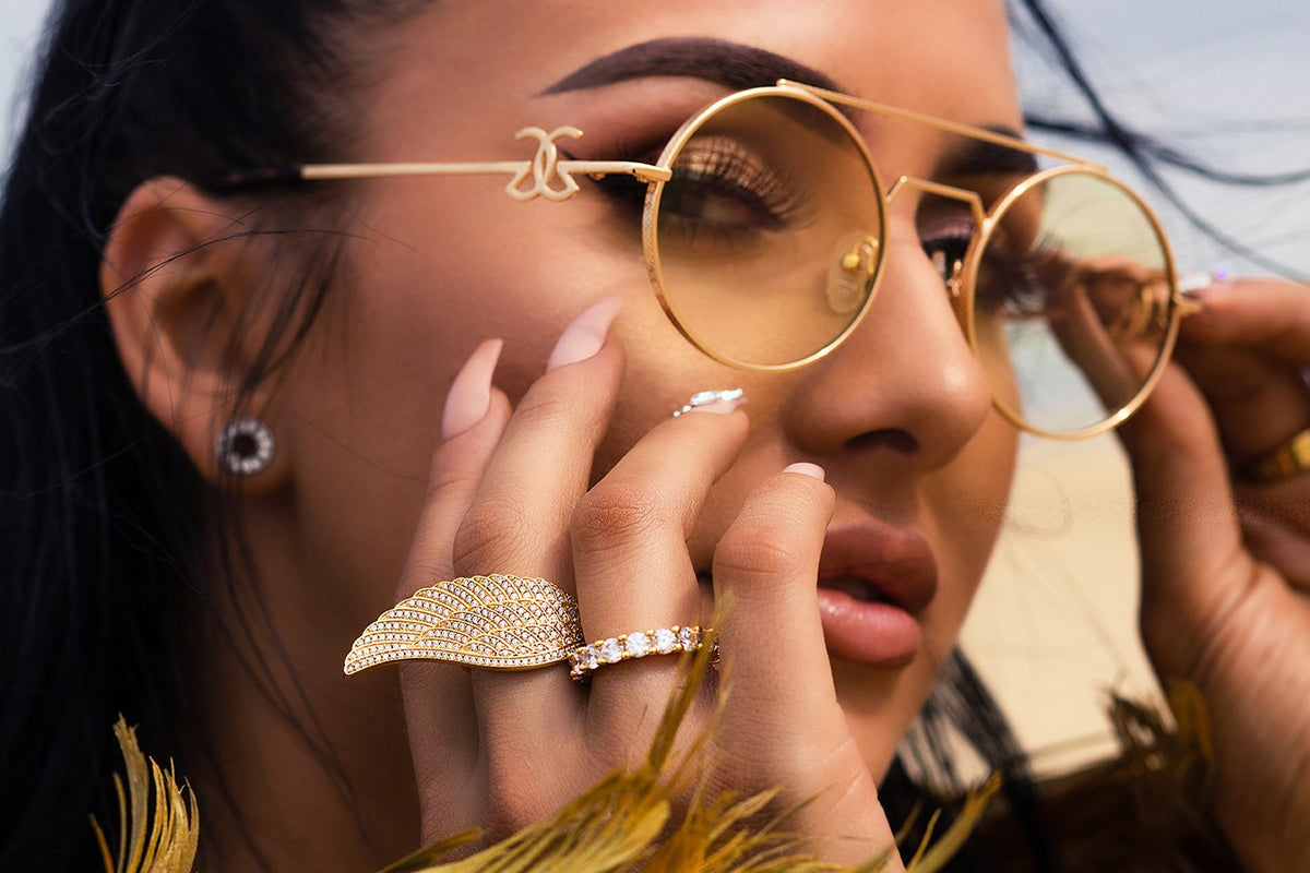 Diamond Angel Wing Ring - The Gold Goddess