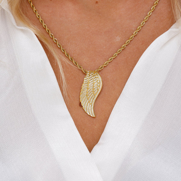 Angel Wing Necklace - The Gold Goddess